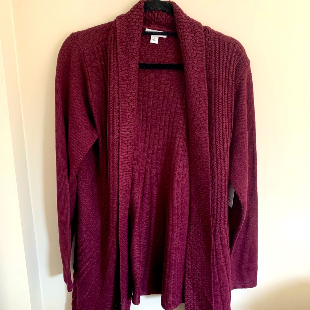 Croft & Barrow Maroon Cardigan